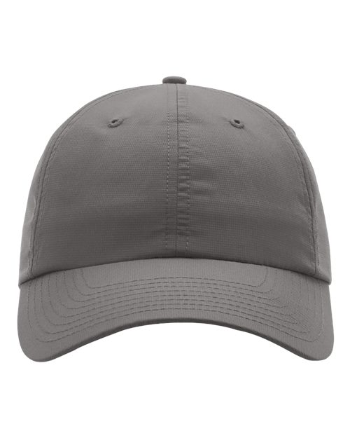 Charcoal performance golf cap, front view