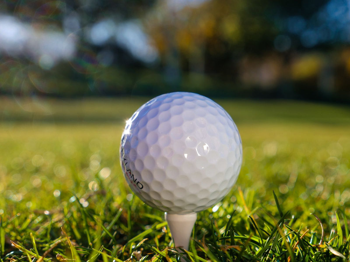 Golf ball on a tee